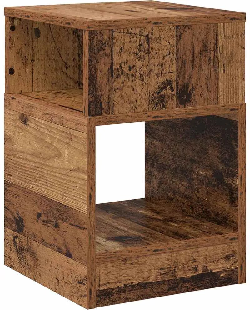 vidaXL Masă laterală Lemn vechi 30,5 x 30 x 45 cm Lemn compozit