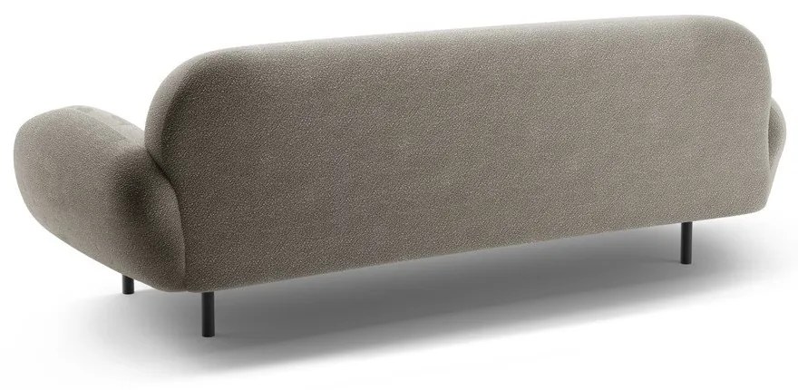 Canapea gri cu tapițerie din țesătură bouclé 208 cm Poppy – Micadoni