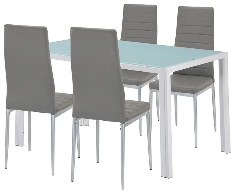 Mabel 4+1 set de sufragerie gri-gri