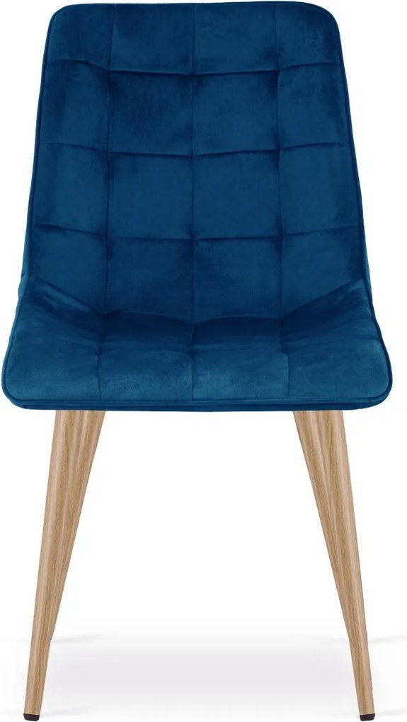 Scaun de masa SPLIT VELVET, albastru