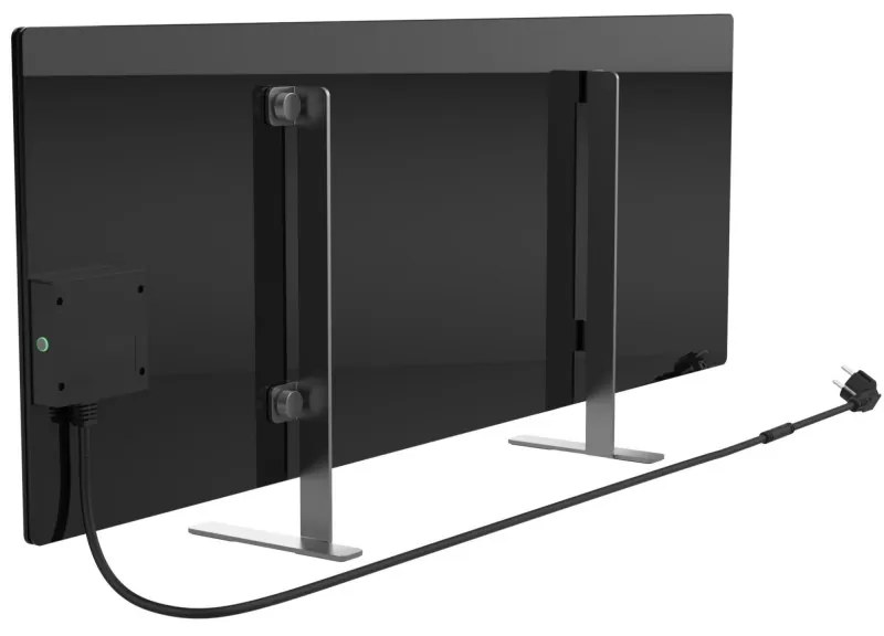 Resigilat: Convector electric AENO AGH0002S, 700W, 30 m², Afisaj LED, Aplicatie mobila, Ultra subtire, Wi-Fi, Negru
