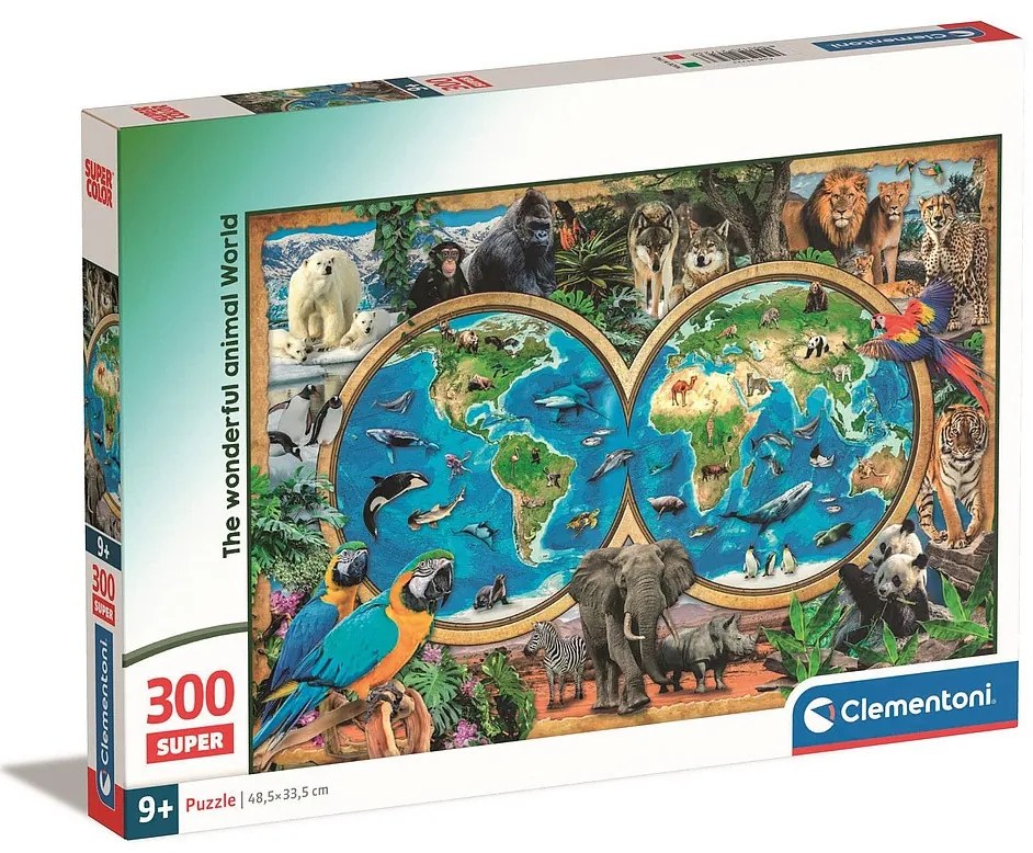 Animale Wonderful World Lumea animalelor puzzle Clementoni cu 300 de piese