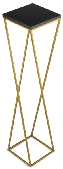 Suport de flori LOFT 100x24 cm auriu/negru