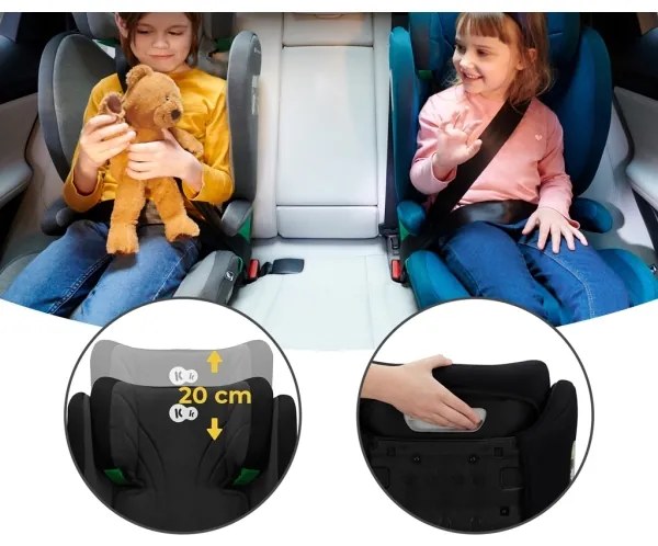 Scaun auto KINDERKRAFT JUNIOR FIX 2 (100-150 cm) Graphite black