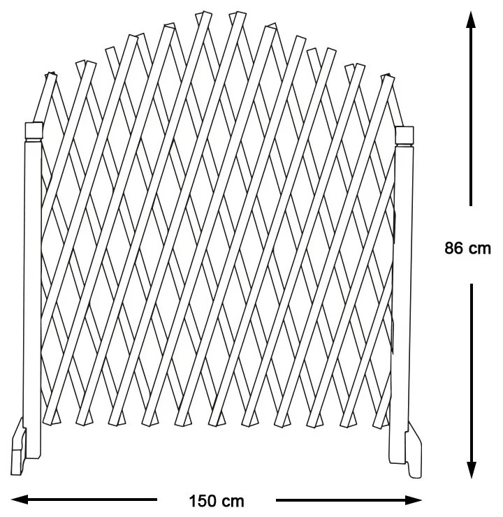 2 buc spalier reglabil din lemn pentru plante