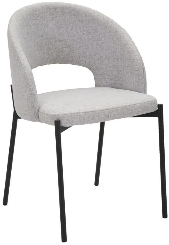 Set 2 scaune dining gri deschis din stofa si lemn de Pin, 51x53x80 cm, Helsinki Mauro Ferretti