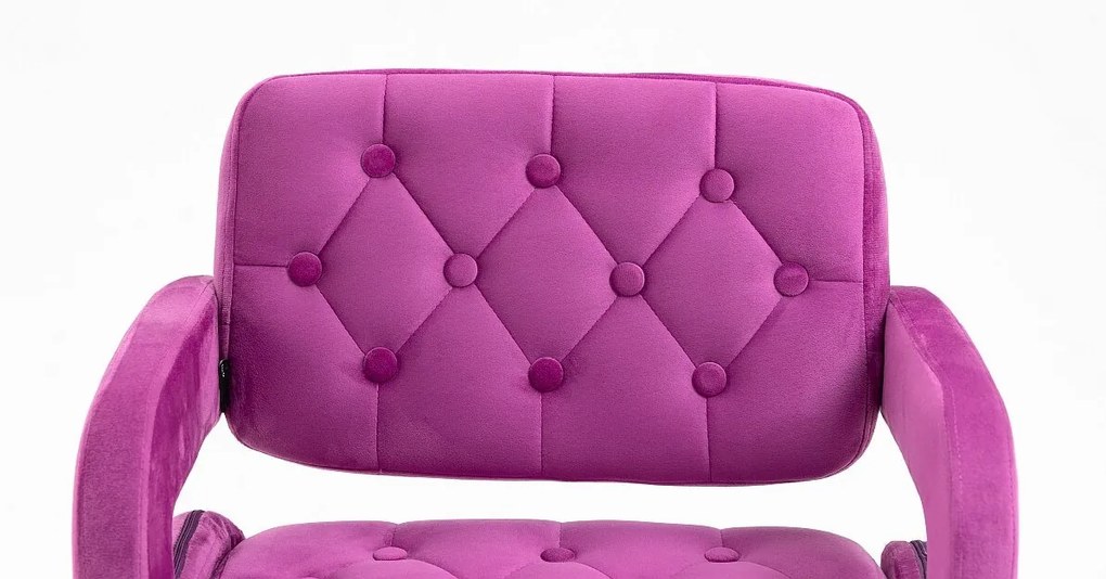 HR8403KW Scaun Catifea Fucsia cu Bază Aurie