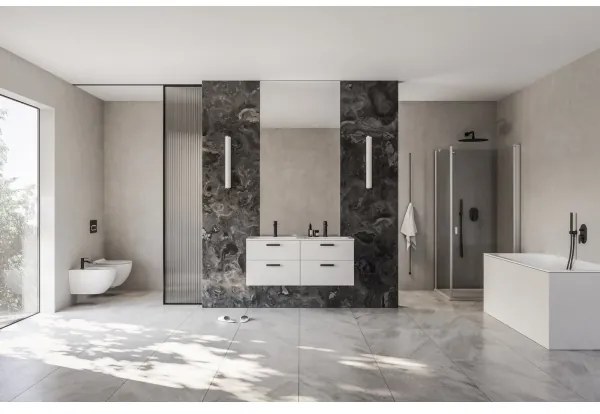 Ravak X070460 - Baterie pentru lavoar CHROME, 17,7 cm, neagră