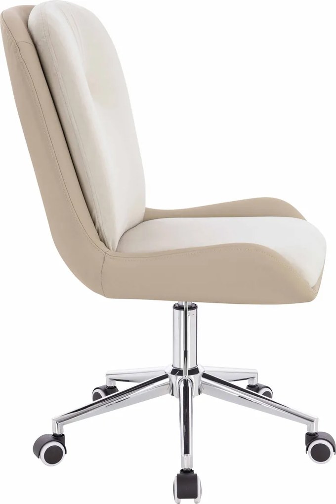 HR690K Scaun Velvet&amp;soft Piele Pu Cremos/Cremos Bază Cromata