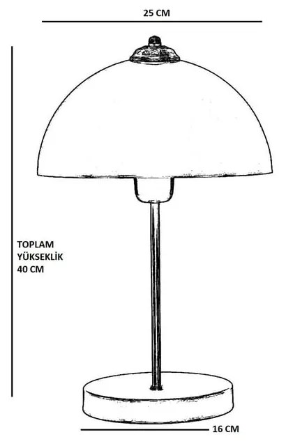 Veioză aurie cu abajur din metal (înălțime 40 cm) Lungo – Opviq lights