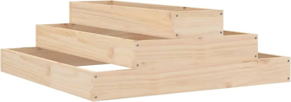 vidaXL Jardinieră, 80x80x27 cm, lemn masiv de pin