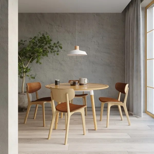 Lustră pe cablu AFRA 1xE27/60W/230V gri/natural lemn Sollux SL.0282