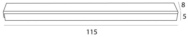 Plafoniera liniara LED Flex negru 115cm