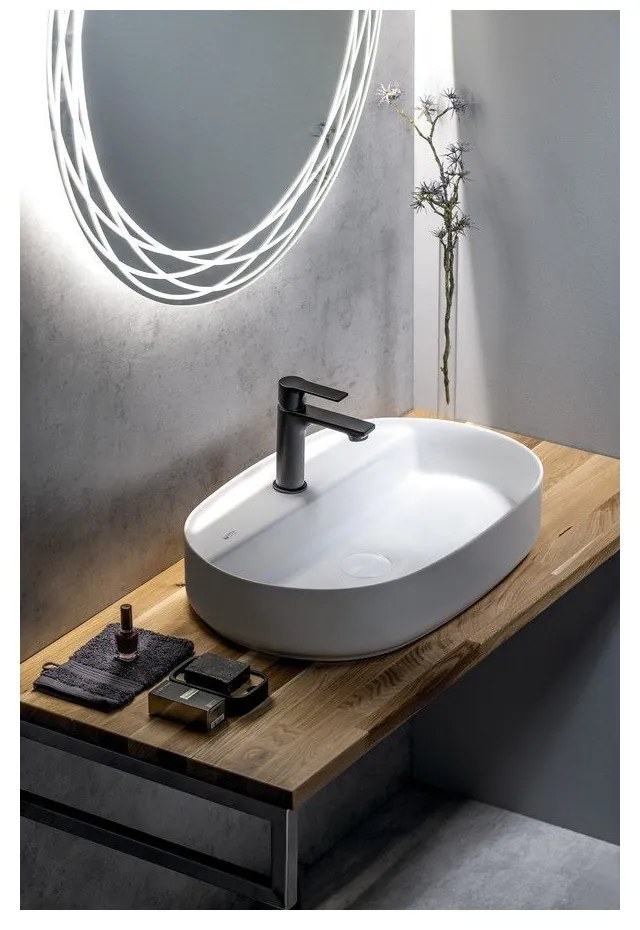 Chiuvetă albă din ceramică 60x40 cm Infinity Oval – Sapho
