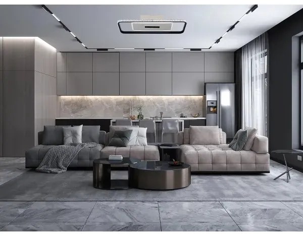 Plafonieră LED dimabilă LED/75W/230V 3000-6500K alb/negru + telecomandă