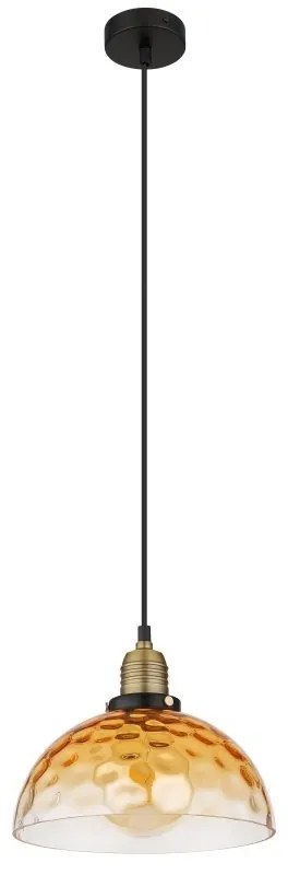 Pendul design decorativ SALVY D-24,7cm negru/chihlimbar