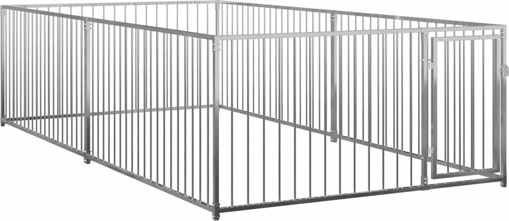 vidaXL Padoc de câini pentru exterior, 200 x 400 x 100 cm