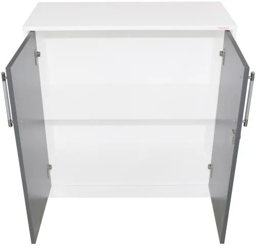 Office Alb/Gri Comoda Birou 2 usi