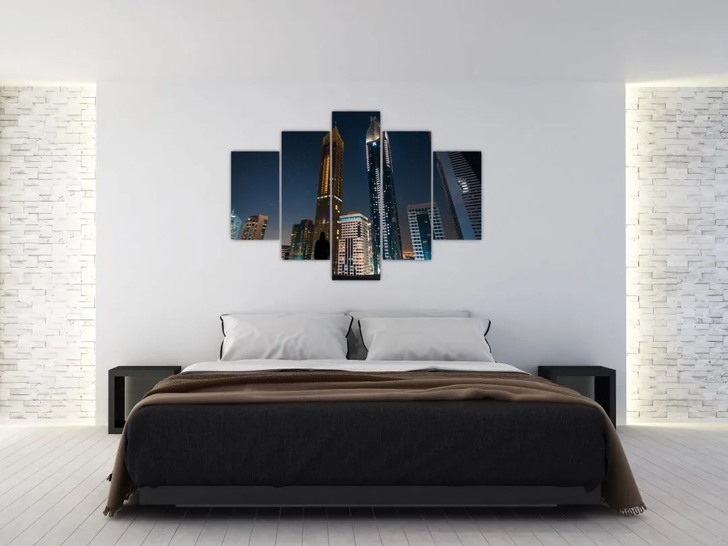 Tablou cu orașul nocturn (150x105 cm)
