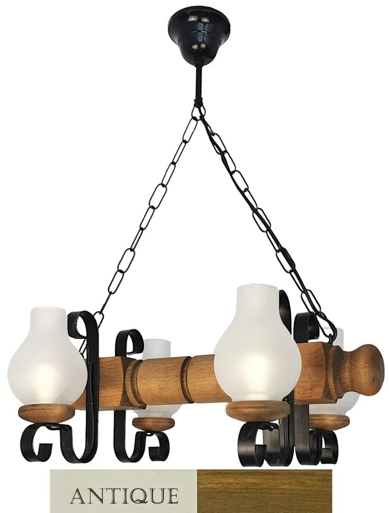 Candelabru rustic fabricat manual din lemn Rustic WOOD-RU-SP4