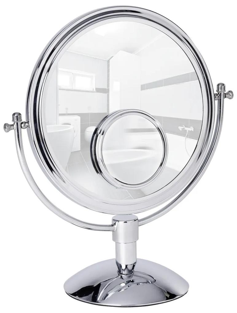 Oglinda cosmetica, Wenko, Grando, 17 x 37 x 33 cm, inox/sticla