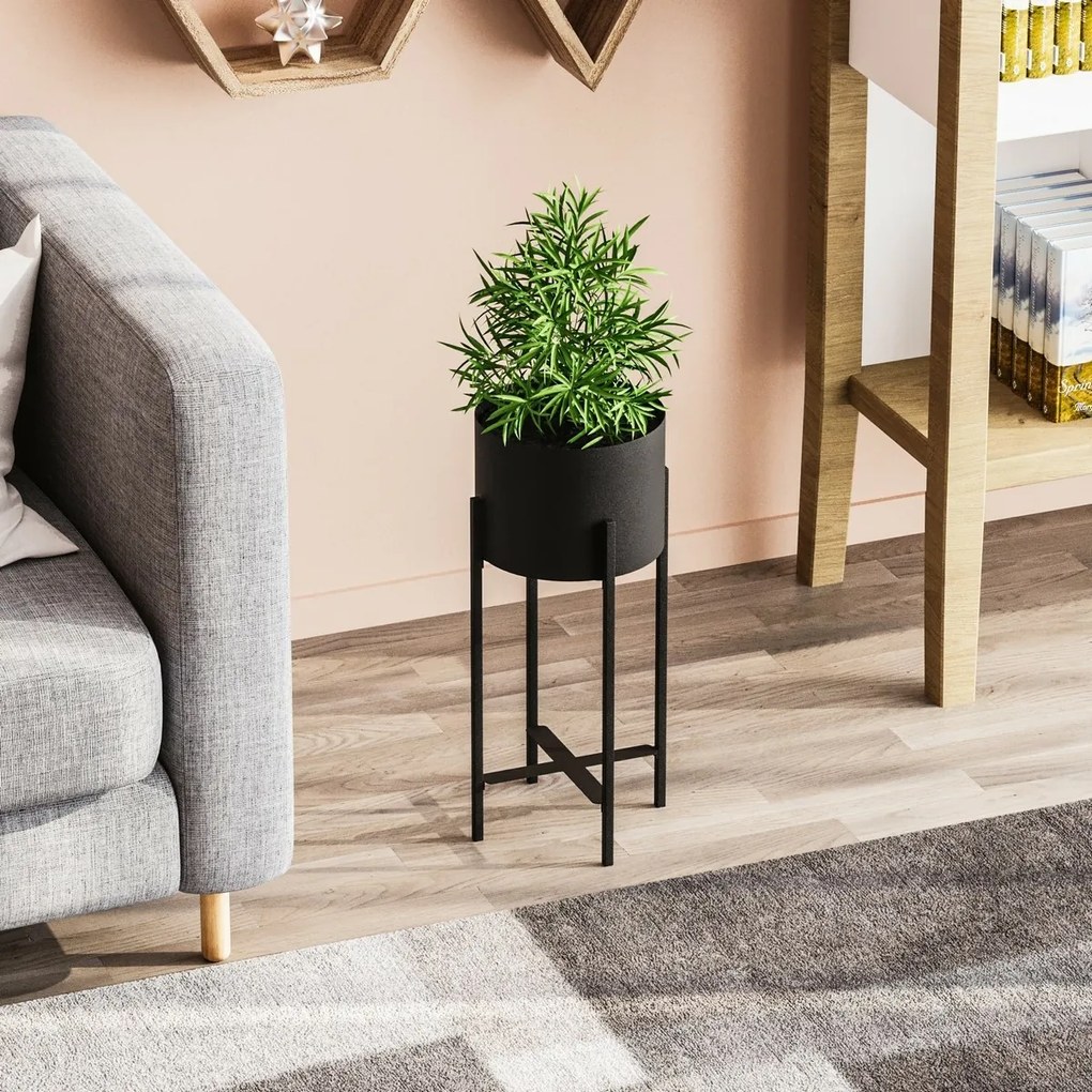 Suport metalic pentru flori GED-026, Mono negru