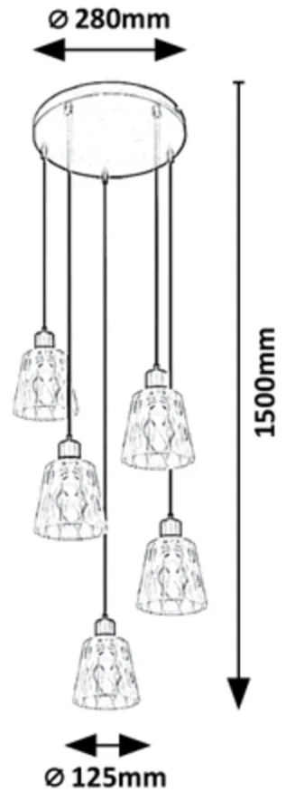 Lustra suspendata stil clasic Jarina 5L