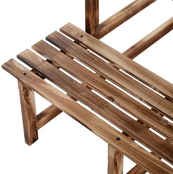 Raft ghivece plante cu 3 etajere Lemn brad 80 x 80 x 80 cm