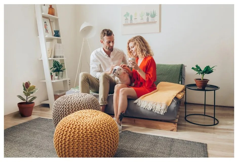 Puf Bonami Essentials, galben muștar