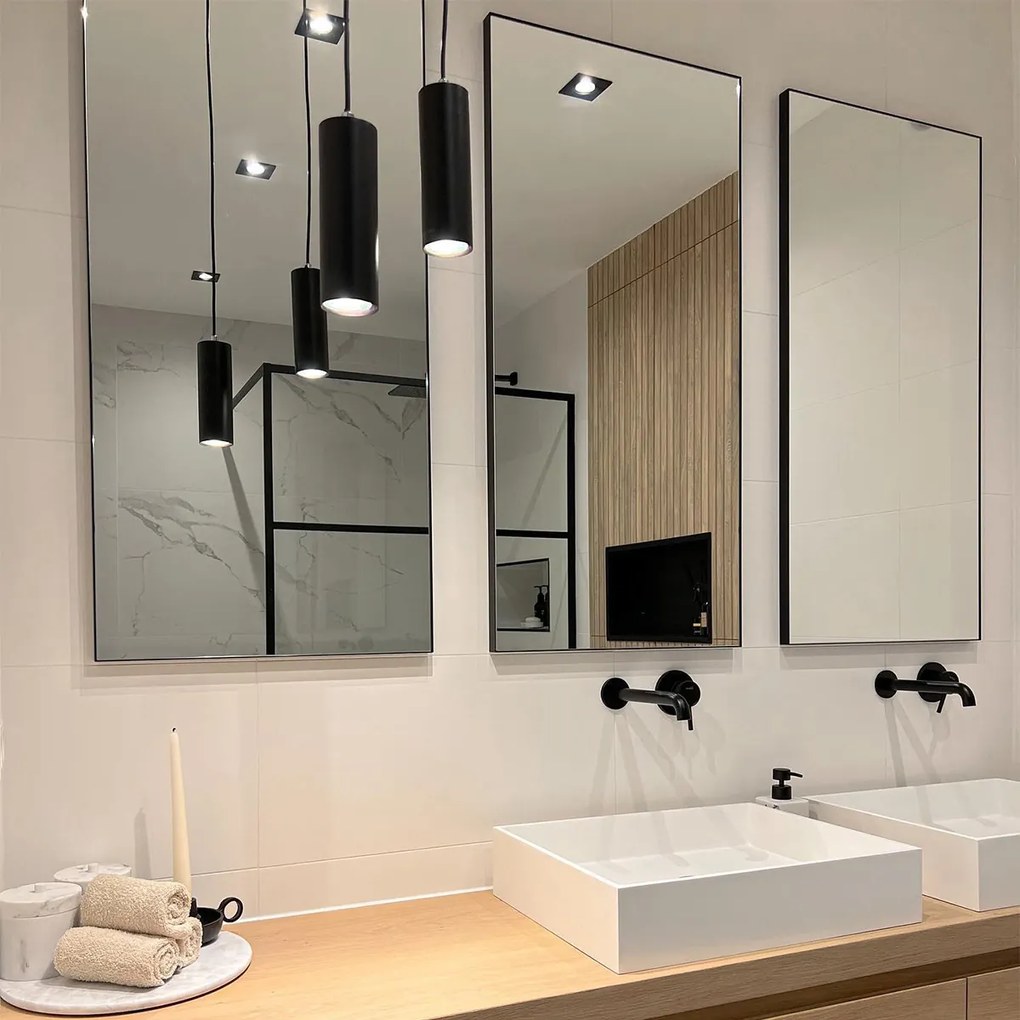 Lampă suspendată de design neagră - Tubo