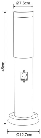 Globo 3158AS - Lampă exterior cu senzor BOSTON 1xE27/60W/230V