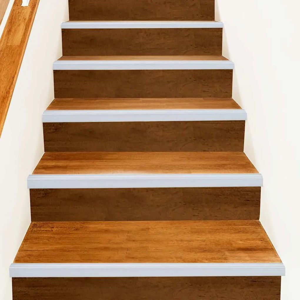 vidaXL Profile pentru marginea treptelor 10 pcs Argintiu 67 x 3 x 2 cm