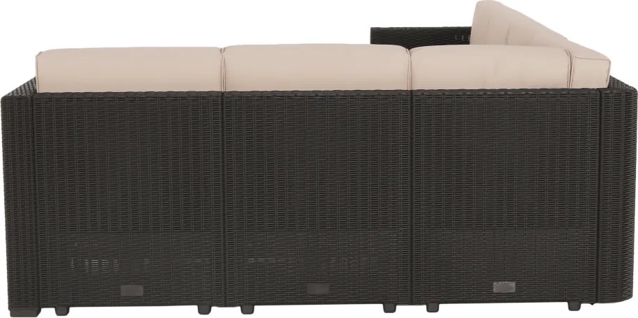 Set de grădină din rattan, 3 piese, maro/bej, RODEN