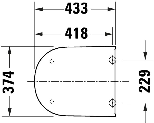 Duravit 28210000 - Capac WC D-CODE 37,4 x 43,3 cm, alb
