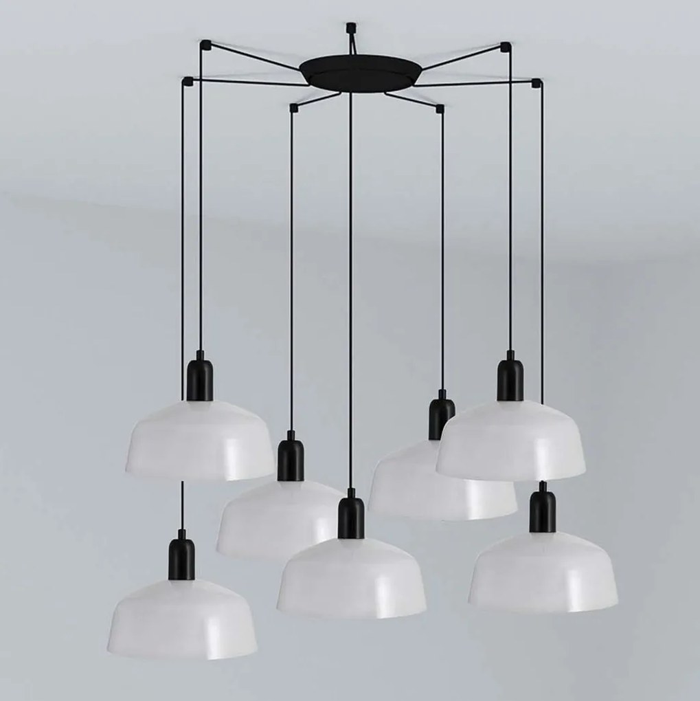 Lustra cu 7 pendule metal TATAWIN M alb