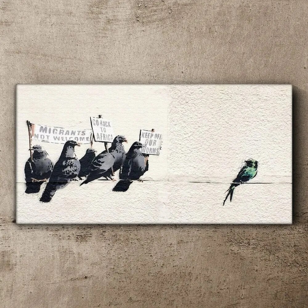 Tablou canvas Păsări care protestează Banksy