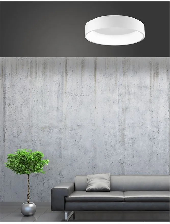 Lustra moderna aplicata LED 4000K Ø60cm RANDO alb NVL-6167201
