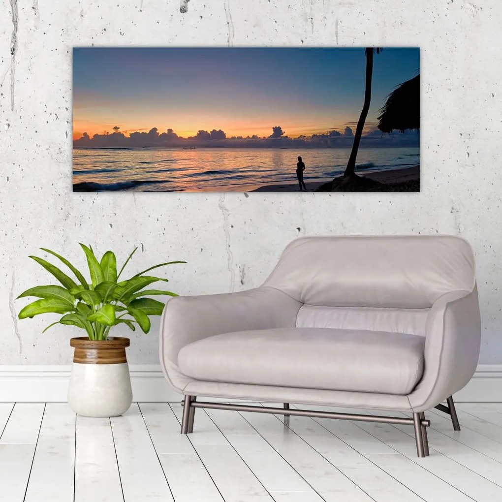 Tablou femeii pe plajă (120x50 cm)