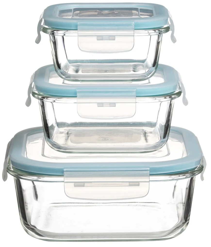 Caserole pentru alimente, 3 bucati, cu capac