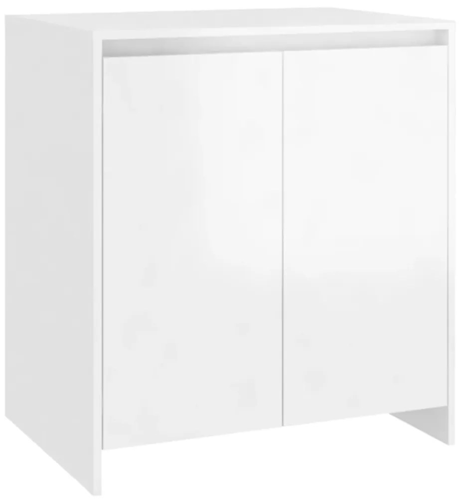 809743 vidaXL Servantă, alb extralucios, 70x41x75 cm, lemn prelucrat