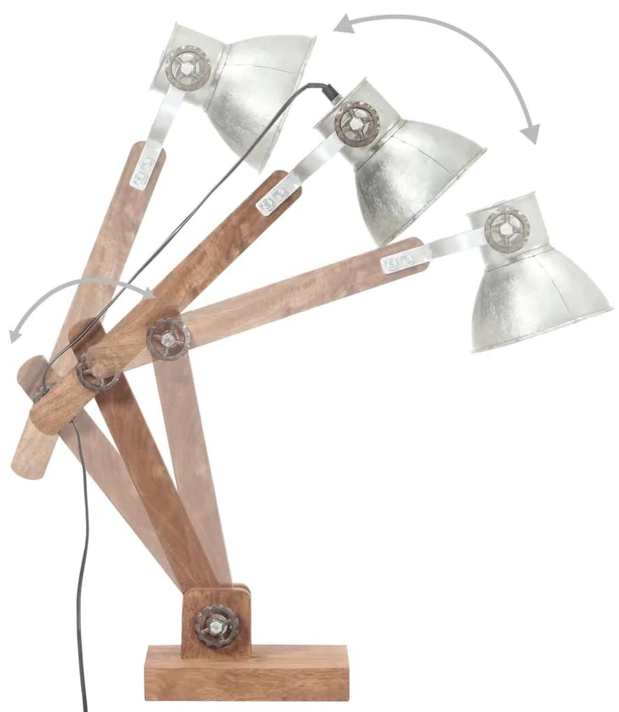 Lampa de birou industriala, argintiu, 58x18x90 cm, E27, rotund