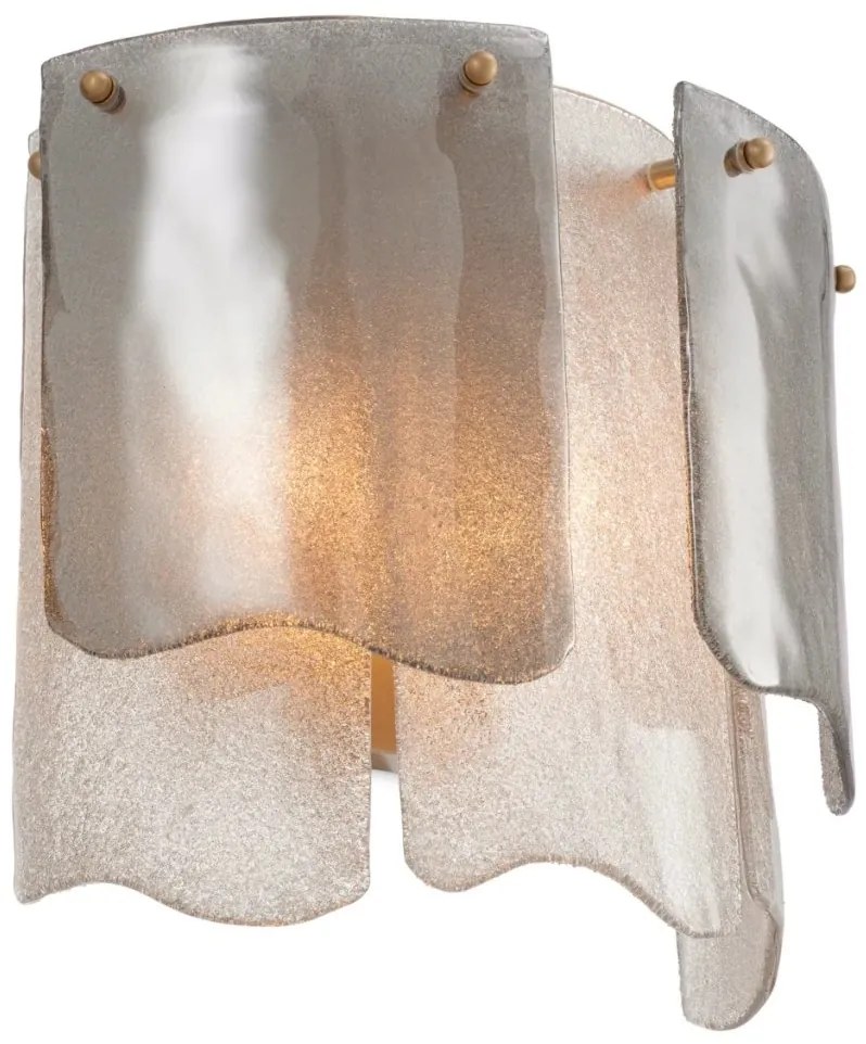 Aplica de perete LUX design deosebit Asinara, sticla fumurie
