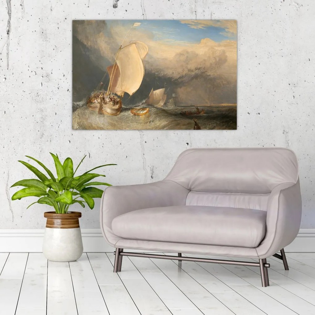 Tablou - William Turner, Fishing Boats with Hucksters Bargaining for Fish, reproducere (90x60 cm)