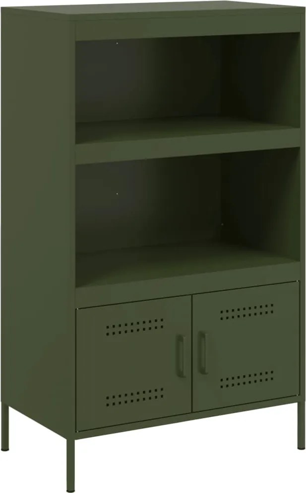 vidaXL Dulap înalt, verde măsliniu, 68x39x113 cm, oțel