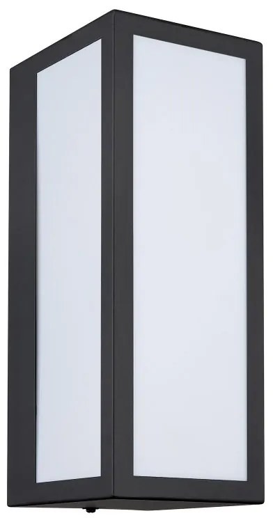 Aplica pentru exterior design modern IP44 Gundula negru, policarbonat