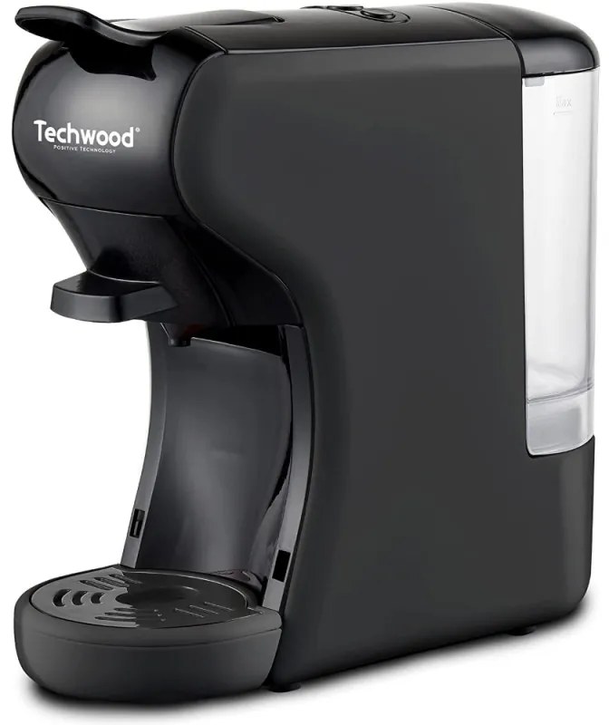 Aparat de cafea pentru 2 tipuri de capsule Techwood TCA-196N, Dolce Gusto si Nespresso, 1450W, 19 bar, Negru