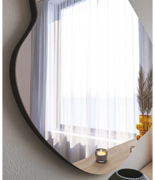 Oglindă de perete OHHO 85x60 cm negru