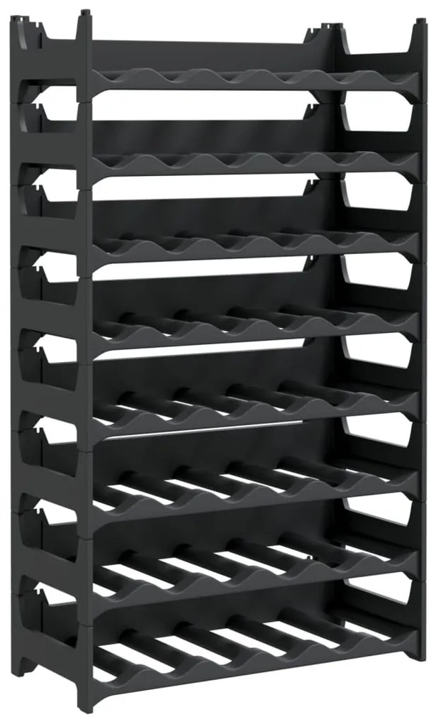 3189182 vidaXL Raft de sticle de vin, pentru 48 sticle, PP, stivuibil