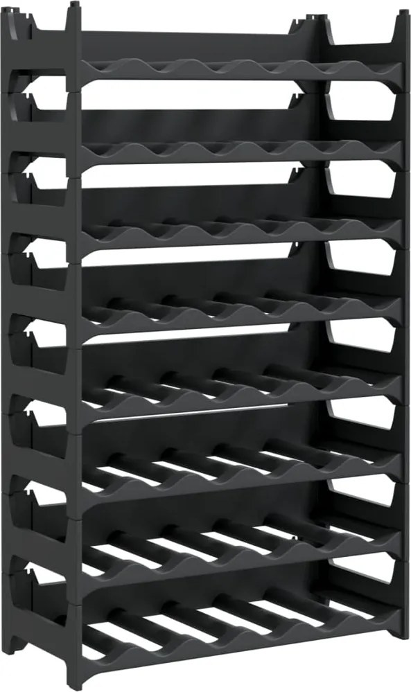 vidaXL Raft de sticle de vin, pentru 48 sticle, PP, stivuibil