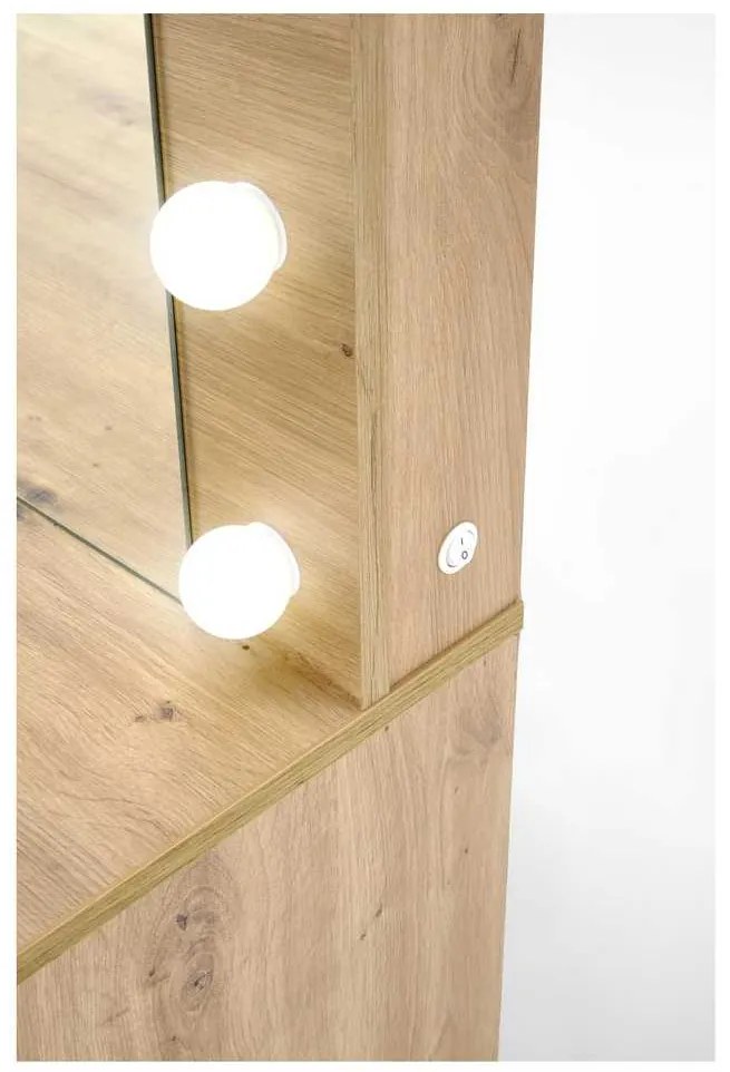 Masă de toaletă Hollywood XL, stejar artisan